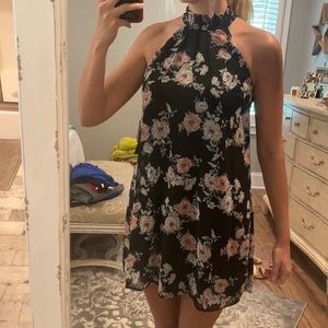 Floral black dress